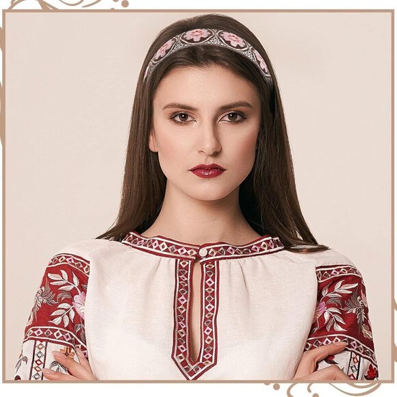 9 Pack Boho Embroidery Headbands for Women Bohemia Floral Wide Hair Accessories
